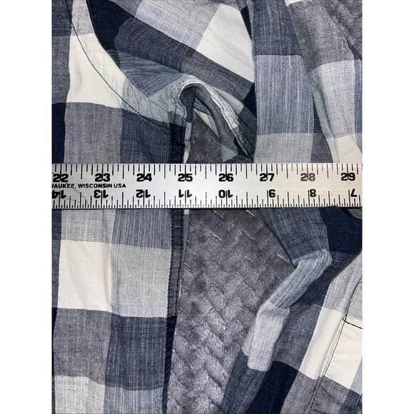Orvis Shirt XL Mens Blue White Checkered Plaid Button Long Sleeve Cotton - Picture 8 of 13